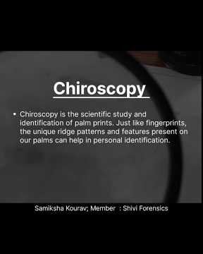 🖐️ Chiroscopy Explained! Palm Prints in Forensic Science 🔍 #shorts #short