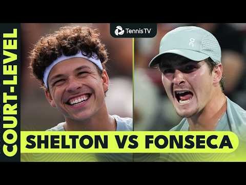 Ben Shelton vs Joao Fonseca Behind-The-Baseline! | Montreal 2026 Highlights
