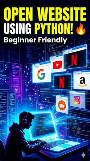 Open Any Website Using Python 🔥 | Simple Automation Project for Beginners