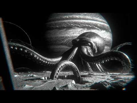 Giant Squid under Europa (thalassophobia/megalophobia/astrophobia) CGI animation.