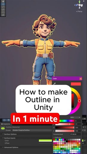 How to Make Outline in Unity: Fast URP Shader Graph Tutorial #unity #gamedev #tutorial