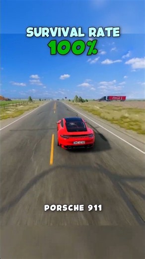 Porsche 911 Survival Test 😱 100% Survival Rate! 🚗💥