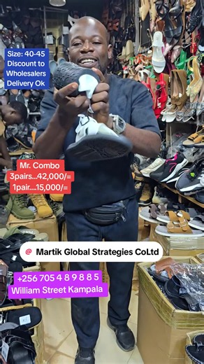 @Martik Global Strategies CoLtd Start a simple shoe business with free Knowledge and Advice at 2 5 6 7 0 5 4 8 9 8 8 5 We're Located at New Pacific Hotel Room B006 William Street Kampala #martinshoeswholesaleprice #shoesinkampala #martinshoeskampala #martinshoeswholesalepricekampala #cheapsnickersinkampala