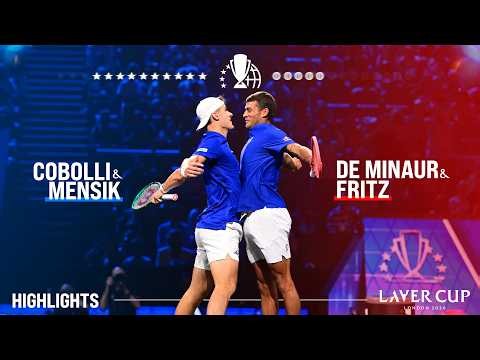Cobolli/Mensik v de Minaur/Fritz Highlights | Laver Cup 2026 Match 9