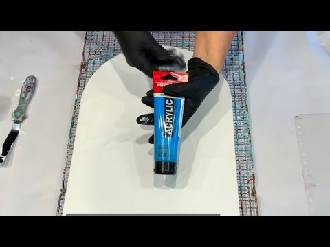 Arched canvas, that’s different like stain glass window/ FUN EASY ACRYLIC FLUID ART CREATION 