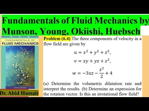 Determine volumetric dilatation rate, rotation vector|P 6.4|Fundamental of Fluid Mechanics6thEdition