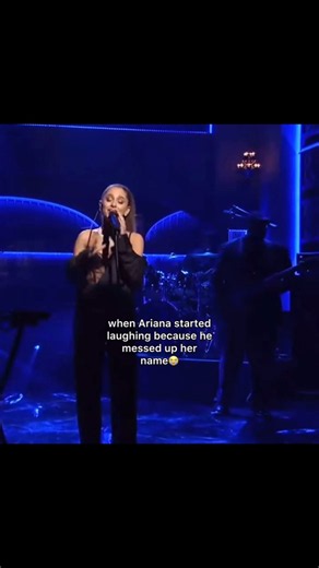 When Ariana Grande started laughing because he messed up her name 😭