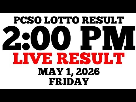 Lotto Result Today 2:00 PM Draw May 1, 2026 Friday PCSO LIVE Result