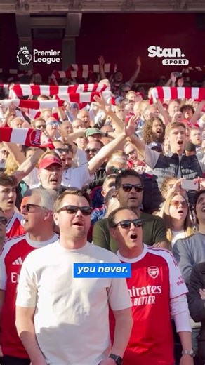 Arsenal fans are daring to dream ☁️ Gunners fans belting out ‘North London Forever’ is good vibes
