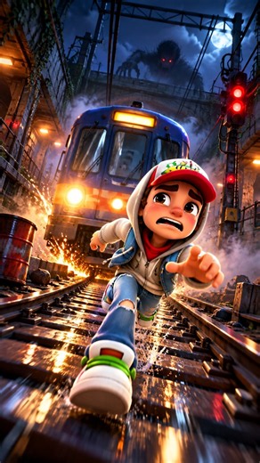 Subway Surfers 😱🚆 Monster Train Chase! #shorts #subwaysurfers #gaming