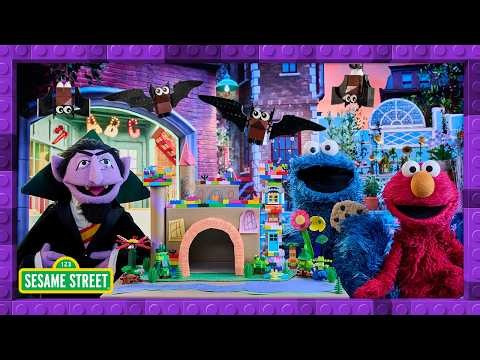 Elmo Makes a Bat House with Cookie Monster and The Count! 🦇 | Sesame Street & LEGO Little Ones