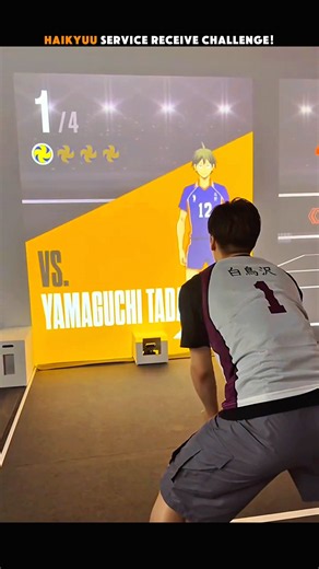 Haikyuu serve receive challenge 😱🔥 [subscribe] #volleyball #haikyuu #algorithm #sports #edit