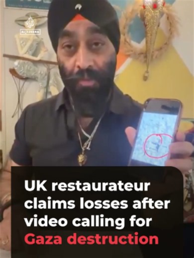 A London-based Sikh restaurateur is pleading for help, claiming fake Google reviews are hurting his business, weeks after posting a video appearing to urge Israel to destroy more buildings in Gaza.