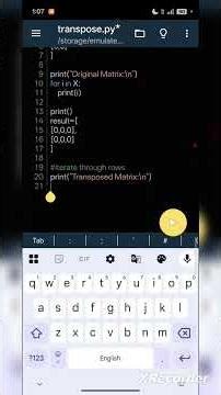 Matrix Transpose in Python WITHOUT NumPy 📊 | Easy Programming Tutorial @dc_1136 #python