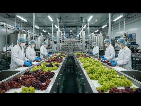 Inside Modern Raisin Factory: From Fresh Grapes to Dried Raisins (Full Process)