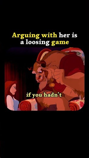Arguing with her is a losing game Beauty and the Beast #disneyanimation #movierecap #shorts