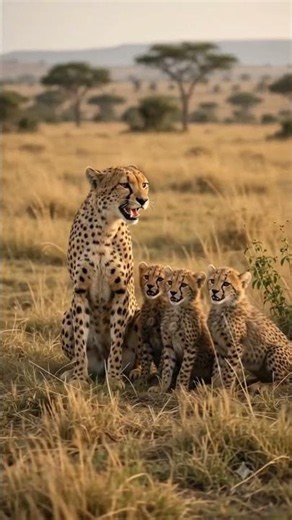 Why Cheetahs Can't Roar! 🐆 | Amazing Animal Facts #011 #animalfacts #nature #wildfactdaily