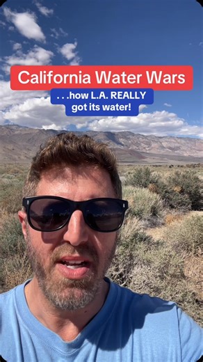 The California Water Wars literally changed the course of history for the entire state. The Owens Valley was a lush, fertile area, fed by the Owens Lake until the syndicate from Los Angeles devised a plan to create the future of a metropolis while destroying this part of the state. Let’s get into it! #WaterWars #CaliforniaWaterWars #LosAngeles #Mulholland #MosesSherman #WilliamMulholland #OwensValley #OwensLake #LAInAMinute #water #laaqueduct | L.A. in a Minute