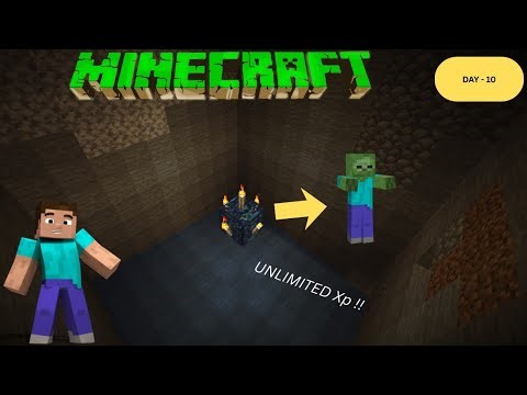 I Found a Zombie Spawner on Day 10 😱 | Unlimited XP Farm | #minecraft 