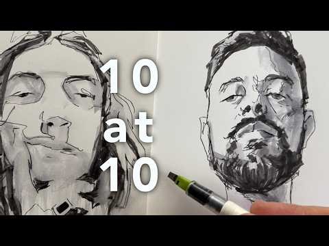 10-Minute Portrait Sketching Challenge - Kim Stanley Robinson