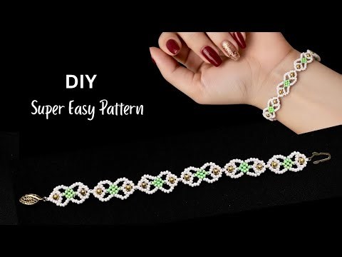 Beaded bracelet tutorial. Delicate and beautiful bracelet pattern 