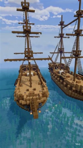 😱Minecraft Ultimate Ship Build Tutorial Timelapse 🌊 #minecraft #youtubeshorts #shorts