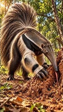 Giant Anteater की 2 Feet लंबी जीभ! 😱 बिना दाँत कैसे खाता है? #Shorts