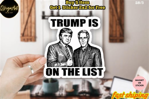 Anti-trump Epstein Files Political Stickers/car Magnet, Release the Files Decals, He's on the List - Etsy Canada