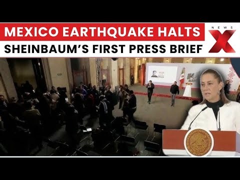 Mexico Quake Today: Seismic Alarm Halts Claudia Sheinbaum’s Press Meet as Quake Hits Mexico | NewsX