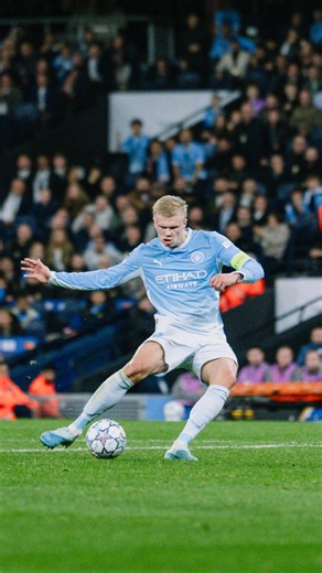 Sweeping home his 61st #UCL goal 🤖 #ManCity #ErlingHaaland #ChampionsLeague