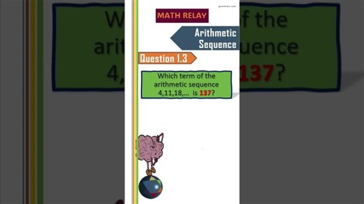 DAY3 MATHRELAY: Third day challenge; Solution to yesterday s problem! Topic : Arithmetic Sequence | Ganithika