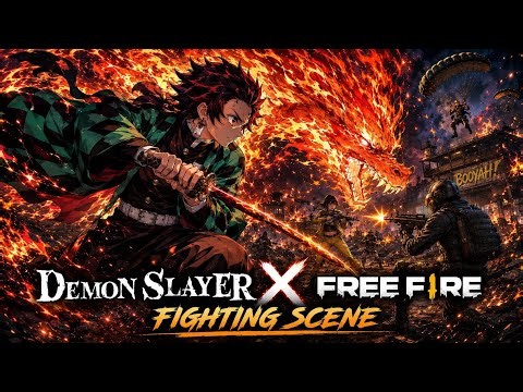 Demon Slayer X Free Fire ❤️‍🔥😘 Fighting Scene 💀😈 #freefire #anime #demonslayer #figthing #scene