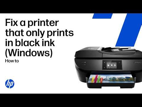 How to fix an HP printer that is printing in black ink only (Windows) | HP printers
