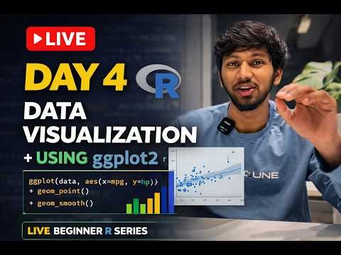 Day 4: Data Visualization in R (ggplot2) | Beginner Live 🚀