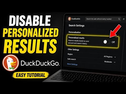 How to disable personalized results in DuckDuckGo - Easy Tutorial