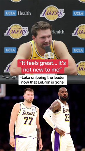 Luka when asked how it feels to lead the Lakers without LeBron (via @Lakers) #nba #basketball #luka #lakers #lebron