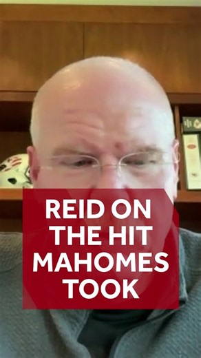 Andy Reid on the hit Patrick Mahomes took: 'He got back up and kept firing'