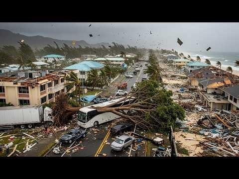 Mariana Island Destroyed Today! Super Typhoon Sinlaku Swept Away Many Homes in Saipan