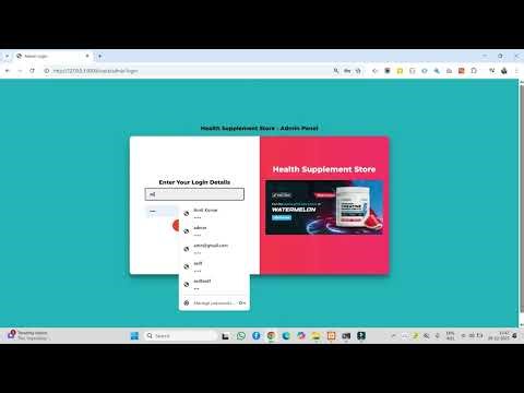 Health Supplement Store - Python Django Project Source Code
