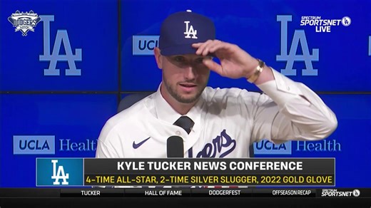 Kyle Tucker responds to reports that he doesn't love baseball: "I don't read into it a whole lot... I've been playing in the playoffs for a while now. There's nothing that beats that, I'm excited to continue that here." Via @sportsnetla | Dodgers Nation