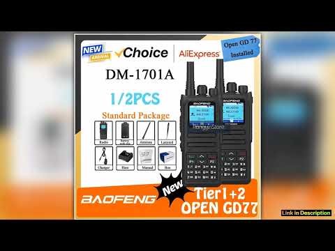 Baofeng DMR DM1701A Digital Walkie Talkie Dual Mode Analog TDMA Dual Time Slot with Open GD77 Insta