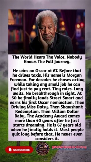 Morgan Freeman Never Gave Up on His Dream #MorganFreeman #history #documentary