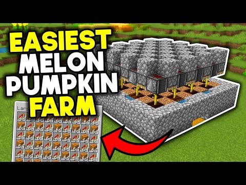 Easiest Melon and Pumpkin Farm Minecraft Bedrock 1.21 (2025)