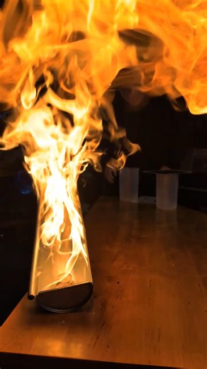 Can a Gas Flow Down a Ramp? #fire