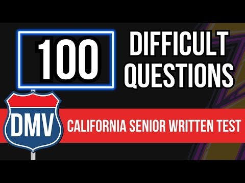 California DMV Written Test 2026 for Seniors (100 Difficult Questions)