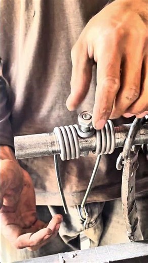 Heavy Duty Double Torsion Spring Making on Lathe Machine | Satisfying Metal Working