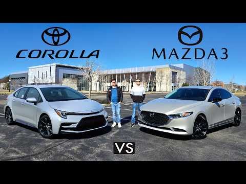 FRUGAL FUEL SIPPERS! -- 2026 Toyota Corolla vs. 2026 Mazda 3: Comparison