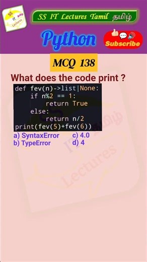 Python MCQ 138 - Function, Annotations,Test Your Skills#python#pythonprogramming#shorts#trending