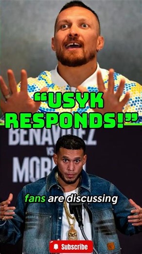 Oleksandr Usyk Responds To David Benavidez After Recent Boxing Comments 🥊 #fightnews #heavyweight