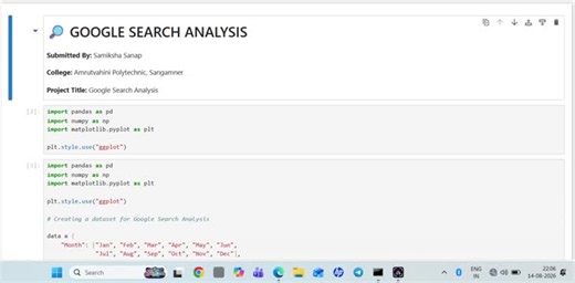 #python #dataanalytics #datavisualization #pandas #numpy #matplotlib #jupyternotebook #dataanalysis #project #learning | Samiksha Sanap